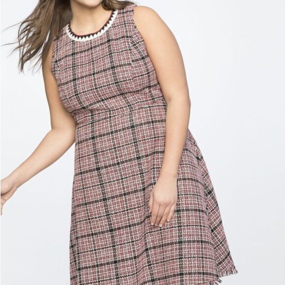 Eloquii Dresses & Skirts - NEW Eloquii Tweed fit and flare‎ dress, 16
